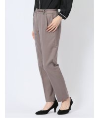 m.f.editorial/エムエフエディトリアル m.f.editorial ストレッチウォッシャブル シャンブレーシャーク テーパードパンツ 茶(セットアップ可能)/507916397