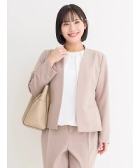 Re-J＆SUPURE/【接触冷感】【Wクロス】ノーカラージャケット（セットアップ可）/507916530