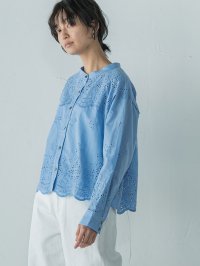 MAYSON GREY/メイソングレイ MAYSON GREY 叶えるスカラップ刺繍クロップドシャツ≪手洗い可能≫/507916923