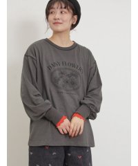 Samansa Mos2/配色ステッチプリントアソートロングTシャツ/507916978