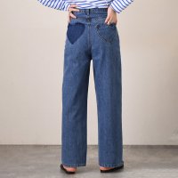REAL STYLE/リアルスタイル REAL STYLE デニムパンツ レディース ワイド ハイウエスト ハート ゆったり 薄手 ボトムス ジーンズ ジーパン Gパン ズボン 春 /507917032