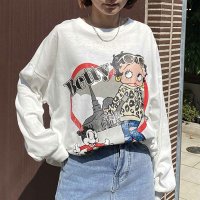 REAL STYLE/リアルスタイル REAL STYLE Tシャツ レディース 長袖 薄手 ベティブープ BETTY BOOP キャラクター グッズ 公式 大きいサイズ トップス /507917069