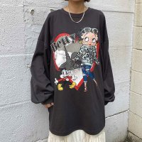 REAL STYLE/リアルスタイル REAL STYLE Tシャツ レディース 長袖 薄手 ベティブープ BETTY BOOP キャラクター グッズ 公式 大きいサイズ トップス /507917069
