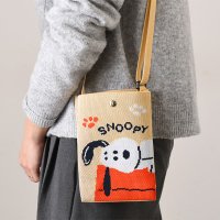 REAL STYLE/リアルスタイル REAL STYLE スマホショルダーバッグ レディース スヌーピー 軽量 ニット マチ キッズ 大人 ポーチ snoopy キャラクター グッ/507917075