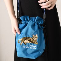 REAL STYLE/リアルスタイル REAL STYLE ショルダーバッグ レディース 軽い 斜めがけ アニマル刺繍 2way コード 巾着ショルダー SOBIA 小さめ マチ付き/507917084