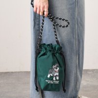 REAL STYLE/リアルスタイル REAL STYLE ショルダーバッグ レディース 軽い 斜めがけ アニマル刺繍 2way コード 巾着ショルダー SOBIA 小さめ マチ付き/507917084