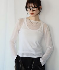 Ampirula/アンピルーラ Ampirula タンクトップ付きシアーレイヤードカットソー【洗える】/507917088
