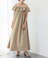 ELFRANK/エルフランク ELFRANK 2WAYオフショルダーギャザーフリルキャミワンピース【洗える】/507917089