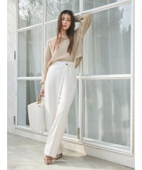 Te chichi/【宮本茉由着用】アシンメトリータックストレートパンツ《2025spring catalog item》/507917217