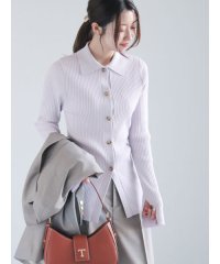 Te chichi/リブポロカラーニットカーディガン《2025spring catalog item》/507917221