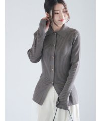 Te chichi/リブポロカラーニットカーディガン《2025spring catalog item》/507917221