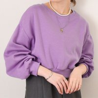 REAL STYLE/リアルスタイル REAL STYLE スウェット レディース 裏起毛 春 秋 冬 長袖 ショート丈 上 スエット カットソー トレーナー トップス 韓国 シンプ/507917261