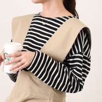 REAL STYLE/リアルスタイル REAL STYLE カットソー レディース 長袖 薄手 春 夏 秋 Tシャツ ボーダー柄 綿混 丸首 ラウンドネック トップス かわいい おし/507917262
