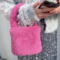 REAL STYLE/リアルスタイル REAL STYLE ハンドバッグ トート レディース 小さめ ファー ボア 冬 ミニ 軽量 バケツ型 ワンハンドル おしゃれ 韓国 結婚式 パ/507917283