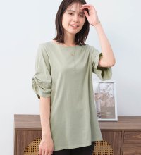 Viola e Viola/ヴィオラ エ ヴィオラ Viola e Viola 綿100％袖タックチュニック/507917300