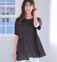 Alotta/アロッタ Alotta 【4つの機能付】さらり軽やか楊柳カットソーギャザーチュニック/507917315