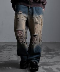 CavariA/キャバリア CavariA CavariA サイドフリンジグラデーション加工fバギーデニム/507917359