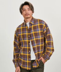 CavariA/キャバリア CavariA CavariA スノーウォッシュチェック長袖シャツ/507917360