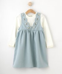 SHOO・LA・RUE(Kids) /【洗える/100－120cm】着るだけでコーデが決まる スカラップ花刺繍ワンピース/507917361