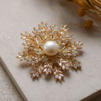 REAL STYLE/リアルスタイル REAL STYLE ブローチ ピン パール 卒業式 おしゃれ 雪の結晶 花 入学式 結婚式 レディース アクセサリー ジュエリー ラペルピン /507917523