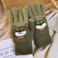 REAL STYLE/リアルスタイル REAL STYLE 手袋 レディース 防寒 スマホ対応 ニット 5本指 暖かい 動物 かわいい 秋冬 おしゃれ グローブ 通勤 通学 自転車 /507917539