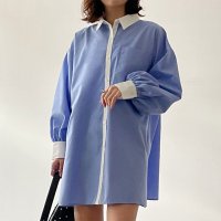 REAL STYLE/リアルスタイル REAL STYLE シャツワンピース レディース 長袖 ストライプ 春 夏 秋 冬 薄手 ミニ丈 無地 体型カバー きれいめ カジュアル おし/507917557