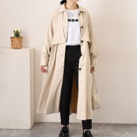 REAL STYLE/リアルスタイル REAL STYLE トレンチコート レディース ロング 裏地付き 春 秋 ケープ 薄手 フレア きれいめ おしゃれ トップス アウター 羽織り/507917564