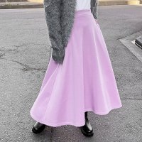 REAL STYLE/リアルスタイル REAL STYLE スカート レディース ロング 秋 冬 春 フレア ミモレ 裏起毛 スウェット ボトムス シンプル Aライン スエット ウエ/507917583