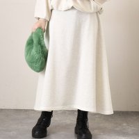 REAL STYLE/リアルスタイル REAL STYLE スカート レディース ロング 秋 冬 春 フレア ミモレ 裏起毛 スウェット ボトムス シンプル Aライン スエット ウエ/507917583