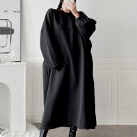 REAL STYLE/リアルスタイル REAL STYLE ワンピース レディース 秋 冬 春 長袖 裏起毛 ロング スウェット スエット 暖かい 大きいサイズ 体型カバー フレア /507917587