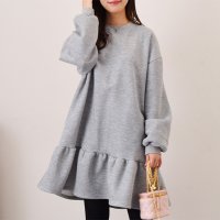 REAL STYLE/リアルスタイル REAL STYLE ワンピース チュニック レディース 長袖 秋 冬 裏起毛 スウェット トレーナー あったか 暖かい ゆったり 大きめ カジ/507917594