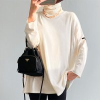 REAL STYLE/リアルスタイル REAL STYLE カットソー レディース 裏起毛 あったか 長袖 大きいサイズ タートルネック ハイネック 暖かい 秋 冬 春 トップス 体/507917599