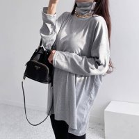 REAL STYLE/リアルスタイル REAL STYLE カットソー レディース 裏起毛 あったか 長袖 大きいサイズ タートルネック ハイネック 暖かい 秋 冬 春 トップス 体/507917599