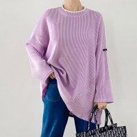REAL STYLE/リアルスタイル REAL STYLE ニット レディース 長袖 秋 冬 春 大きいサイズ 体型カバー リブ トップス セーター 洗える 暖かい あったか ゆった/507917600