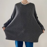 REAL STYLE/リアルスタイル REAL STYLE ニット レディース 長袖 秋 冬 春 大きいサイズ 体型カバー リブ トップス セーター 洗える 暖かい あったか ゆった/507917600