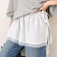 REAL STYLE/リアルスタイル REAL STYLE 付け裾 レイヤード 付け襟 つけ襟 つけ裾 付けフリル レディース フリル シアー リボン 重ね着 トップス ボトムス お/507917605