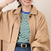 REAL STYLE/リアルスタイル REAL STYLE カットソー レディース 長袖 薄手 春 夏 秋 Tシャツ ボーダー柄 綿混 丸首 ラウンドネック トップス かわいい おし/507917606