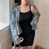 REAL STYLE/リアルスタイル REAL STYLE キャミソール インナー ワンピース トップス レディース S M L 大きいサイズ ぽっちゃり リブ ペチコート ミディ丈/507917609
