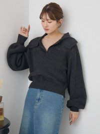 RETRO GIRL/レトロガール RETRO GIRL スカシ柄スキッパーニット/507917623