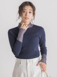 Droite Lautreamont/ドロワット ロートレアモン Droite lautreamont シアー切替RIBニット≪手洗い可能≫/507917673