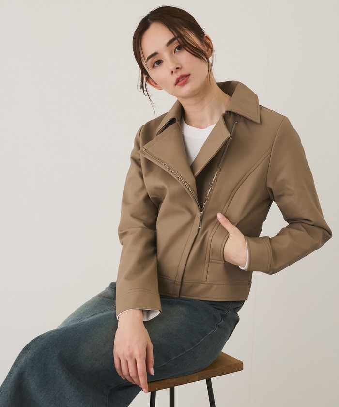 ライダースジャケット(ベージュ)のファッション通販 - d fashion ライダースジャケット(ベージュ)のファッション通販 - d fashion