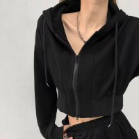 Belle Cie/ベルシー Belle Cie パーカー スウェット ジップパーカー フード付き ショート丈 長袖 レディース 韓国ファッション 防寒 ジャケット 羽織り 可愛い/507918080