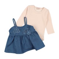 petit main/プティマイン petit main 【リンク】花ビスチェロンパースセット【返品不可商品】/507918144