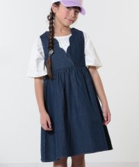 SHOO・LA・RUE(Kids) /【洗える/100－150cm】スカラップ使いがキュートな デニムジャンドレ/507918168