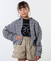 SHOO・LA・RUE(Kids) /【洗える/100－150cm】お袖リボンがアクセント クロップド丈 チェックシャツ/507918170