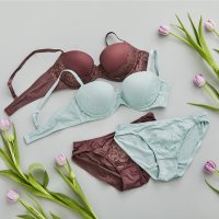 AMO'S STYLE by Triumph/アモスタイル バイ トリンプ AMOSTYLE BY Triumph Daily AMOSTYLE スムースブラ ブラ＆ショーツセット (コンフィーレース)(E/507006564