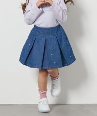 a.v.v(KID'S)/[120－130]ビジュー付きデニムタックスカート/507640394