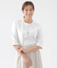 TRANSWORK/【ウォッシャブル】コンパクトコットンポンチ7分袖ドレスＴシャツ/507883734