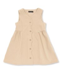 BeBe Petits Pois Vert/前スカラップツイルジャンパースカート(95~150cm)/507896764