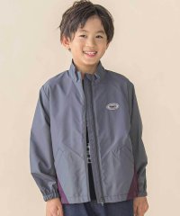 BeBe Petits Pois Vert/サイド配色タフタスタンドカラーブルゾン(95~150cm)/507896766
